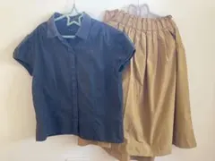 マーガレットハウエル　ブラウス＆無印良品　フレアスカート　2点セット