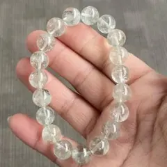 【希少高級品】グリーンアメジスト　アイリスクオーツ　ブレスレット　10.5mm