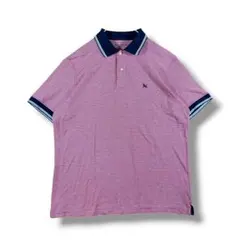 【1193】　Eddie Bauer　ボーダーポロシャツ　サイズM　レッドのサムネイル