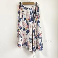 【匿名配送】SUPER HAKKA 花柄 フレアスカート アシンメトリー　薄手のサムネイル