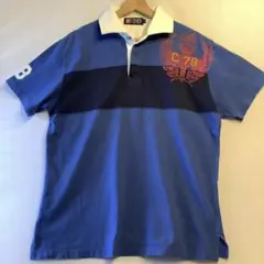 CHAPS ラガーシャツ ブルー C78 Lサイズ　ヴィンテージ　アメカジのサムネイル
