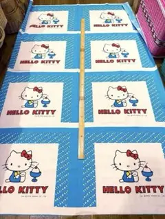 新品お宝　レア　パネル　ハローキティ　1976年製 布　昭和レトロ　生地　未使用