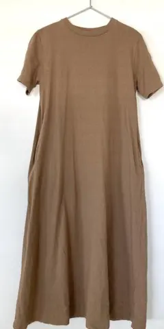 （本日中に動きがなければ削除します）ブラウン 半袖 ロングワンピース