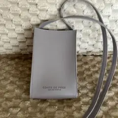 新品　CONTE DE FÉES スマホショルダーバッグ ライトグレー