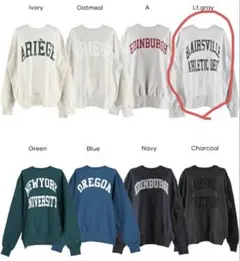 カレッジスウェット スウェット