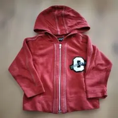 COMME CA ISM 赤色パーカー 90cm