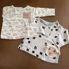 Love & Peace & Money 長袖Tシャツ 2枚セット　80 90のサムネイル