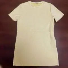 ♡ZARA 半袖ひざ丈ワンピース クリームイエロー♡