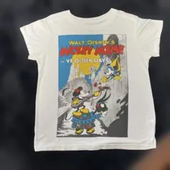 ディズニー ミッキーマウス Tシャツ YE OLDEN DAYS 白Ｌサイズ