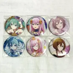 プロセカ　グリッター缶バッジ　ミク　ルカ　MEIKO