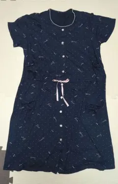 マタニティパジャマ　半袖　前開きワンピース　授乳口付き