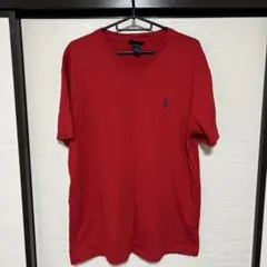Polo by Ralph Lauren 赤 Vネック Tシャツ M