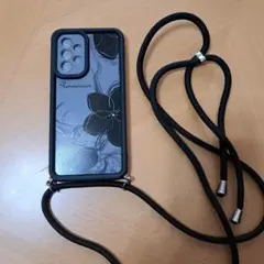 花柄スマホケース ショルダーストラップ付き ギャラクシーa53