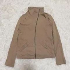 アニエスベー　ジップジャケット　ベージュ　長袖　薄手　フリー　ライトアウター