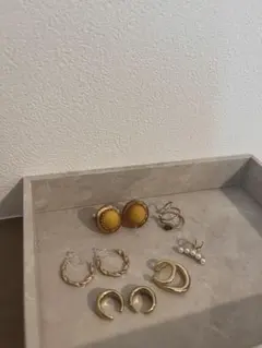 ゴールド調　イヤーカフ5個　イヤリング2個セット
