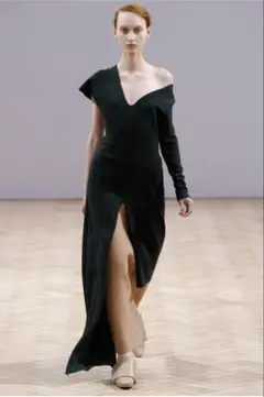 ジェイダブルアンダーソン ニットワンピース　2014AW オリーブグリーン