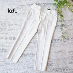 ラエフ la.f... ✿ ホワイト スラックス ストレッチパンツ 日本製 3