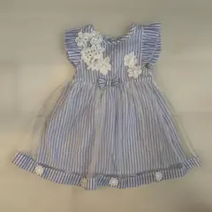 80cm　ブルー　ドレス　ワンピース