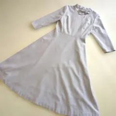 ICHIE ストロベリーフィールズ　千鳥格子 リボン付き ロングワンピース