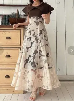 dazzlinダズリンオパールフラワーコルセットワンピースM