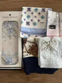 新品未使用　レディースハンカチセット　セリーヌ　ディオールなど5枚