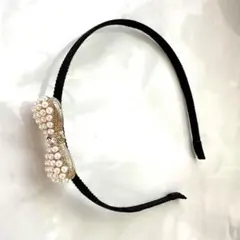 タルティーヌエショコラ　リボン型パールカチューシャ