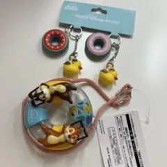 ディズニー　チップとデール　スイスイサマー　キーチェーン/スナックケース