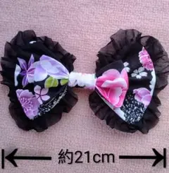 ヘアクリップ ヘアピン 姫ギャル 和柄 浴衣 デカリボン フリル レース