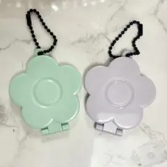 MARY QUANT ミニチュアミラーチャーム パープル グリーン