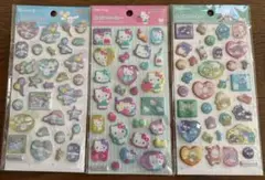ポップデコパーティー　ラメきらクリスタルシール　キティ　シナモン　3種