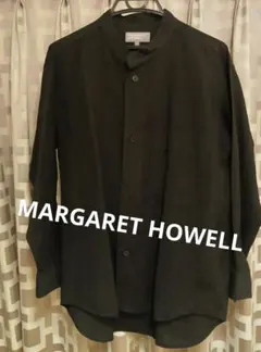 MARGARET HOWELL スタンドカラー ウールリネンシャツ 2024春夏のサムネイル