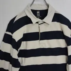 フェイデッドグローリー 長袖シャツ ポロシャツ ラガーシャツ ボーダー メンズL