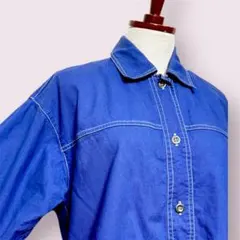 vintageヴィンテージワークジャケットブルーステッチレトロヨーロッパ海外古着