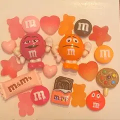 クロックスジビッツ　サンダルアクセサリー　ピンク　オレンジ　お菓子　デコパーツ