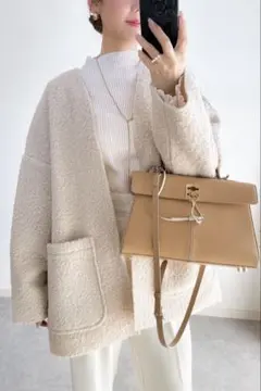 フェイクカールリングウールジャケット