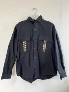 niko and.../ニコアンド　ジャケット　長袖シャツ　ミリタリー　刺繍　黒