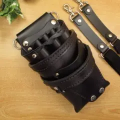 シザーケース姫路レザー☆5丁差しハンドメイド☆ベルトタイプ☆フルオープン Scissor case 5丁差し | RAWHIDE