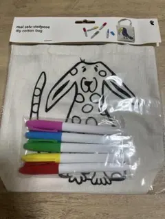 フライングタイガー DIYコットンバッグ 犬のイラスト付き