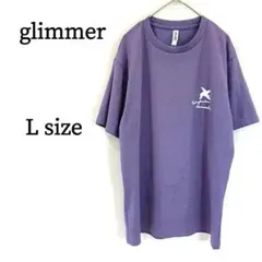 glimmer グリマー Tシャツ 半袖 クルーネック パープル L