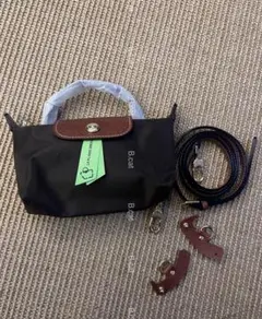 LONGCHAMP ロンシャン プリアージュ XS ショルダー ダークブラウン