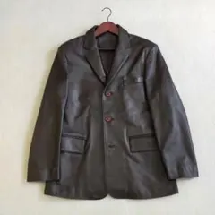 美品　イタリア製ラムレザー　3Bテーラードジャケット
