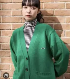 【FREAK'S STORE】the FOX ベーシックニットカーディガン 緑