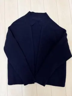 crepuscule リブニット カーディガン ネイビー