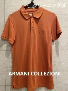 【美品】ARMANI COLLEZIONI オレンジ メンズポロシャツのサムネイル