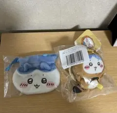 ちいかわ　ハチワレ　おかお巾着・たぬきだもんぬいぐるみ