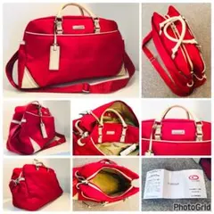ACE PROGRESS 赤 ボストンバッグ 美品