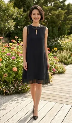 【新品タグ付き】ZARA TRAFALUC ノースリーブ ワンピース 黒 M