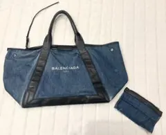 BALENCIAGA デニムトートバッグ ポーチ付き 大容量のサムネイル