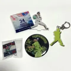 【未使用】ヤクルト　高橋奎二　プラコップ　カップ　ラメアクリルクリップ　リボン 高橋奎二高橋投手 コラボグルメを試食！東京ヤクルトスワローズ