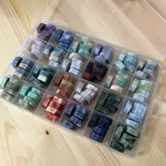 24色 120個 シーリングワックスセット　鉱石 宝石 ラメ キューブ スクエア